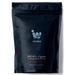 Supplement bag labeled 'BPC 157 chocolates' on a blue bag
