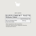 Supplement facts label for BPC-157 Rapid on a light gray background