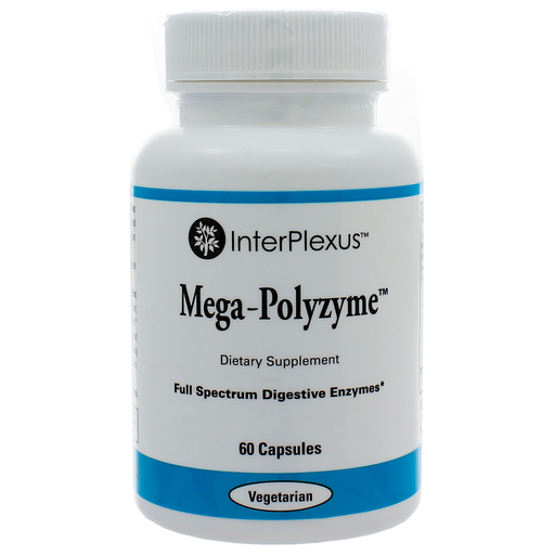 InterPlexus Mega-Polyzyme, 60 capsules, front of bottle