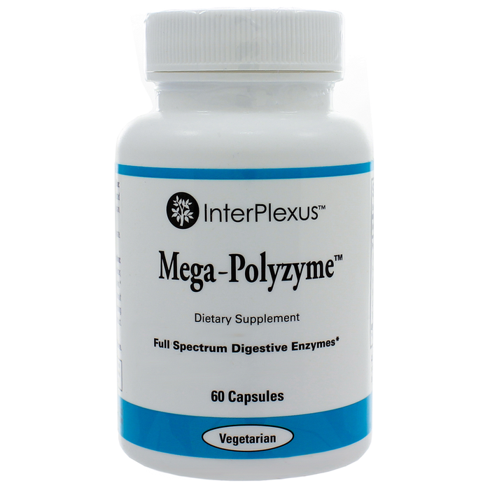 InterPlexus Mega-Polyzyme, 60 capsules, front of bottle