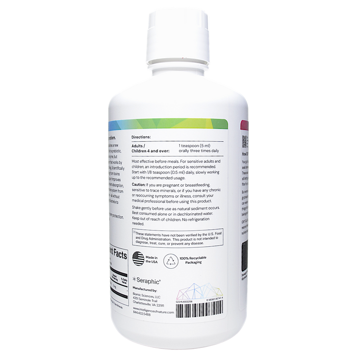 ION Gut Support 32 fl oz suggested use label