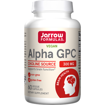 Jarrow Formulas Alpha GPC 300 mg, 60 veggie capsules, front of bottle