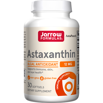 Jarrow Formulas Astaxanthin 12 mg, 30 softgels, front of bottle