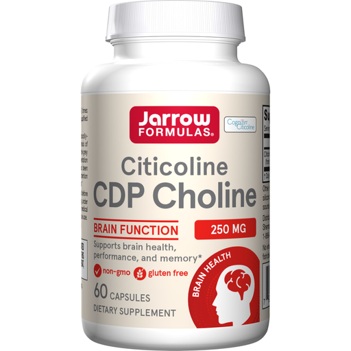 Jarrow Formulas Citicoline CDP Choline 250 mg, 60 capsules, front of bottle