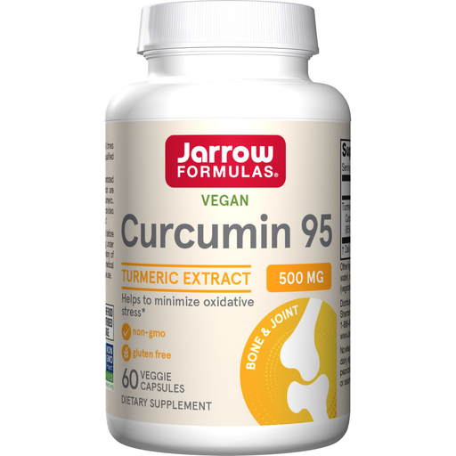 Jarrow Formulas Curcumin 95 500 mg, 60 veggie capsules, front of bottle