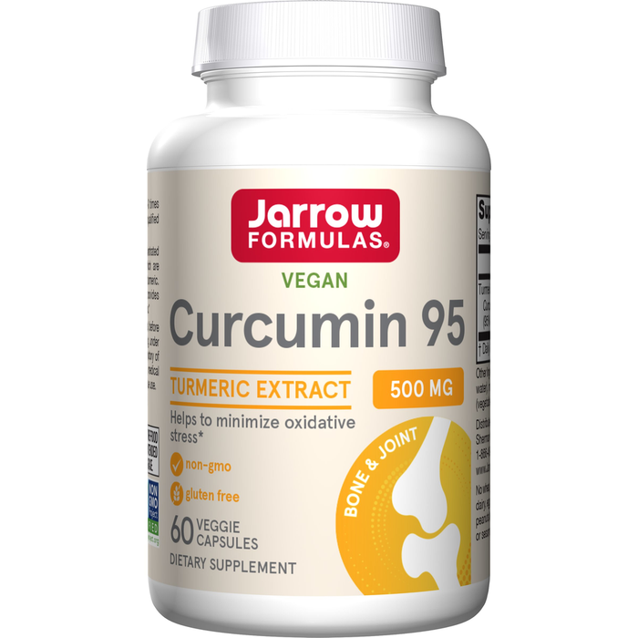 Jarrow Formulas Curcumin 95 500 mg, 60 veggie capsules, front of bottle