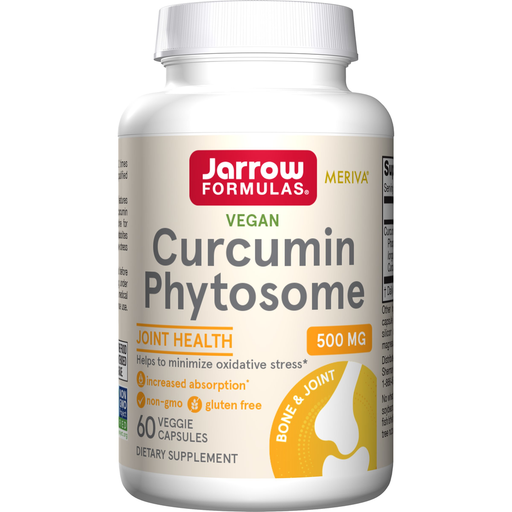 Jarrow Formulas Curcumin Phytosome 500 mg, 60 veggie capsules, front of bottle