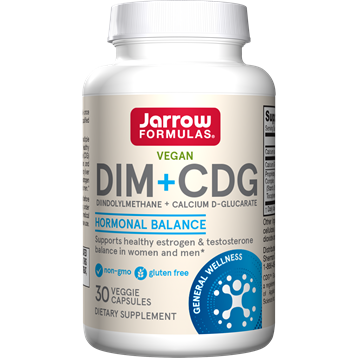 Jarrow Formulas DIM + CDG, 30 veggie capsules, front of bottle