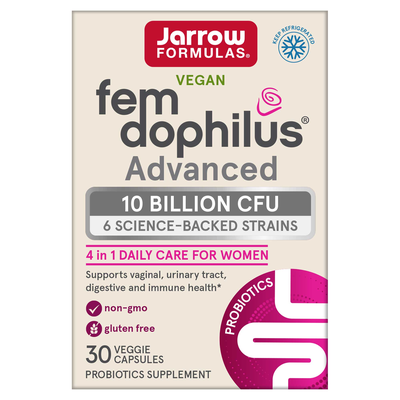 Jarrow Formulas Fem-Dophilus Advanced 10 Billion CFU, 30 capsules, front of box