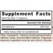 Jarrow Formulas Glutathione Reduced 500 mg 60 veggie capsules supplement facts label