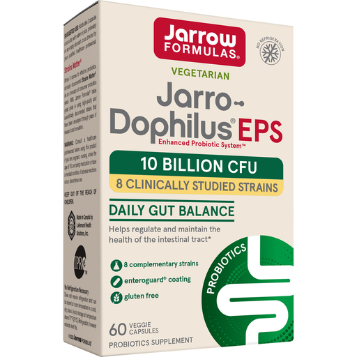 Jarrow Formulas Jarro-Dophilus EPS 10 Billion CFU, 60 veggie capsules, front of box