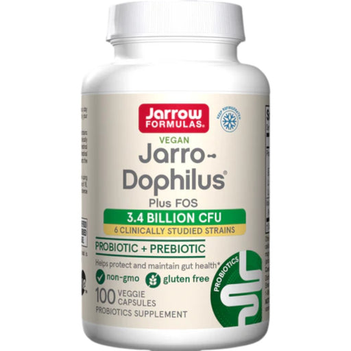 Jarrow Formulas Jarro-Dophilus + FOS, 100 capsules, front of bottle