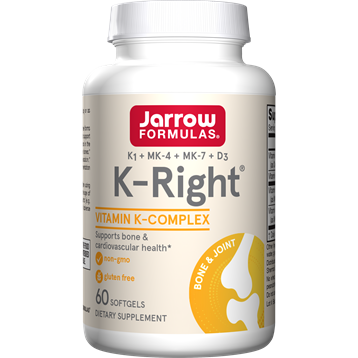 Jarrow Formulas K-Right, 60 softgels, front of bottle