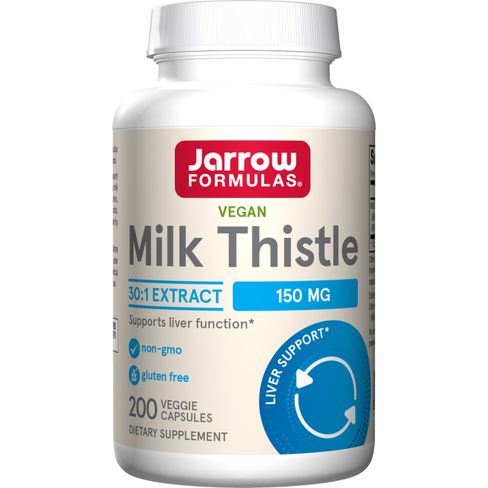 Jarrow Formulas Milk Thistle 150 mg, 200 veggie capsules, front of bottle