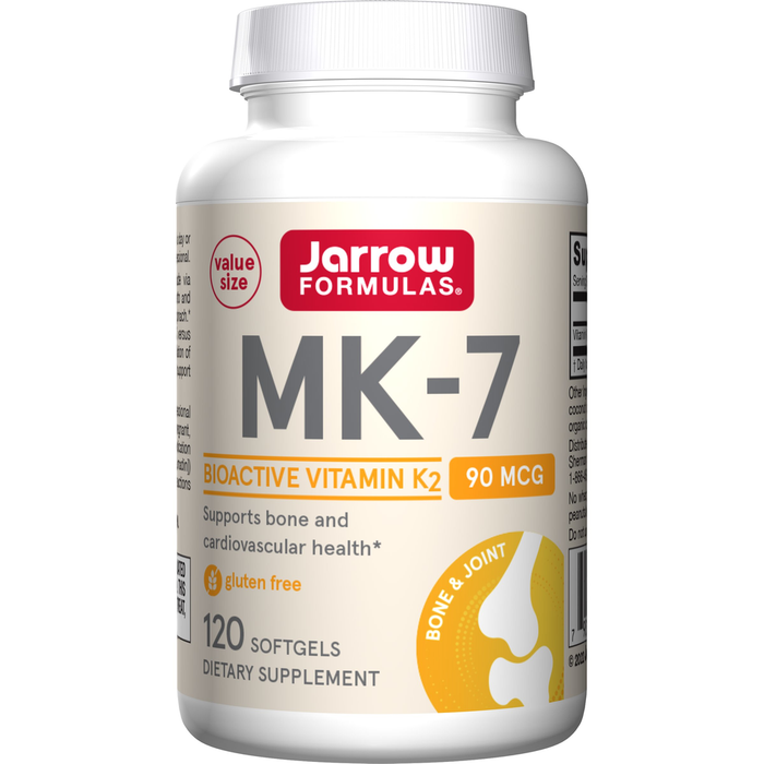 Jarrow Formulas MK-7 90 mcg, 120 softgels, front of bottle