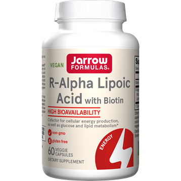 Jarrow Formulas R-Alpha Lipoic Acid 100 mg, 60 capsules, front of bottle