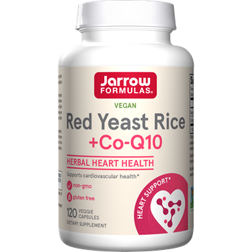 Jarrow Formulas Red Yeast Rice + Co-Q10, 120 capsules, front of bottle