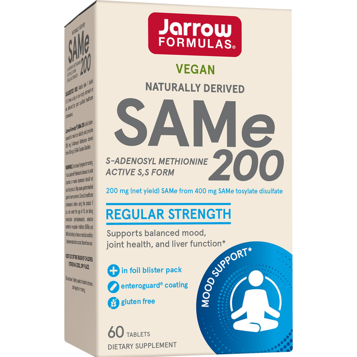 Jarrow Formulas SAM-e 200 mg, 60 tablets, front of box