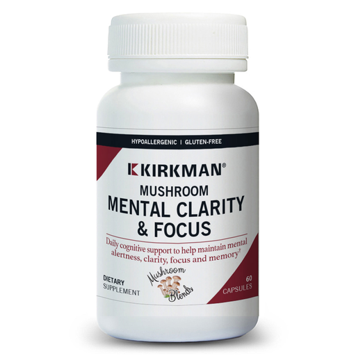 Kirkman Labs Mushroom Mental Clarity & Focus, 60 capsules, front of bottle