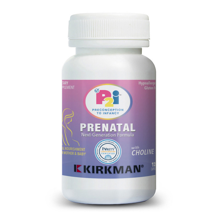 Kirkman Labs P2i Prenatal with Choline, 120 capsules, front of bottle