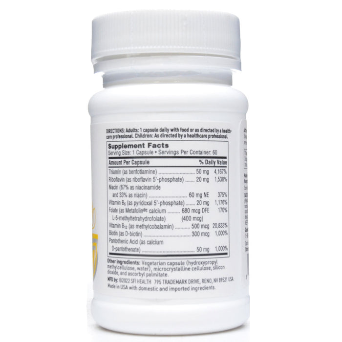 Product label image of Active B Complex 60 Caps by Klaire Labs/SFI Health