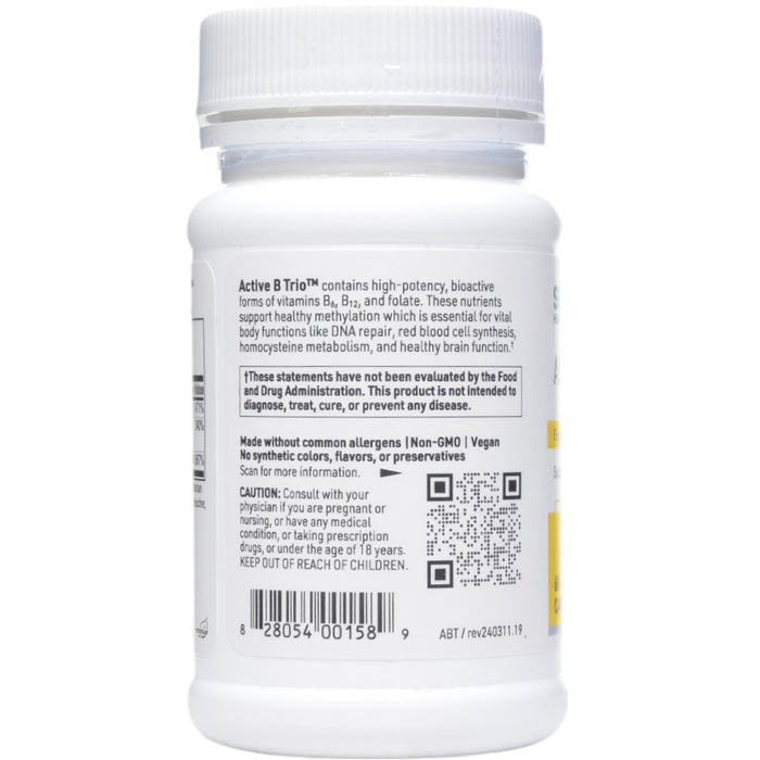 Active B Trio 60 caps by Klaire Labs/SFI Health, bottle label