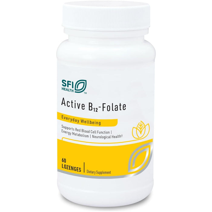 Klaire Labs/SFI Health Active B12-Folate, 60 lozenges, front of bottle