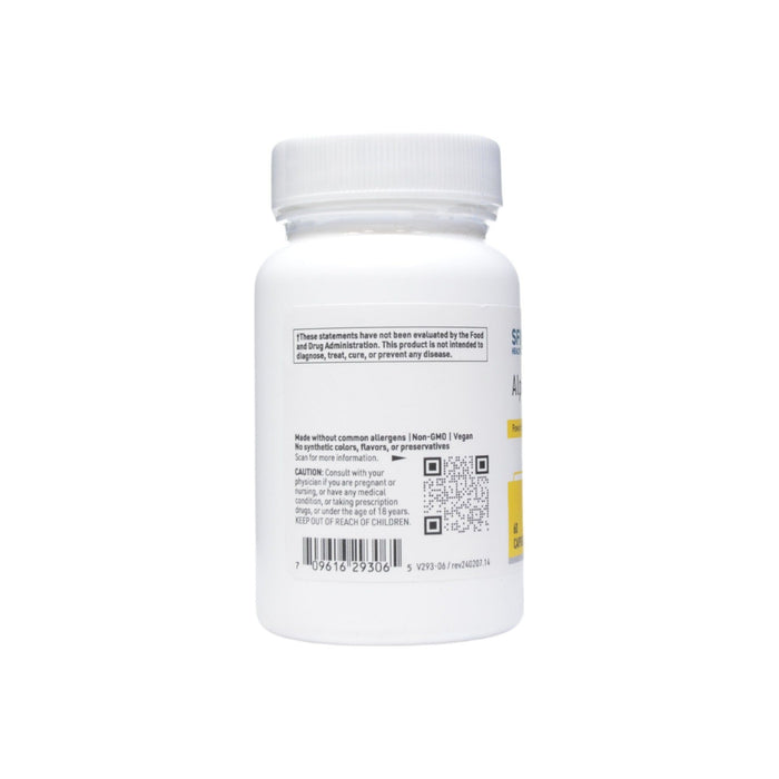 Klaire Labs/SFI Health Alpha-Lipoic Acid 150 mg 60 capsules label information panel