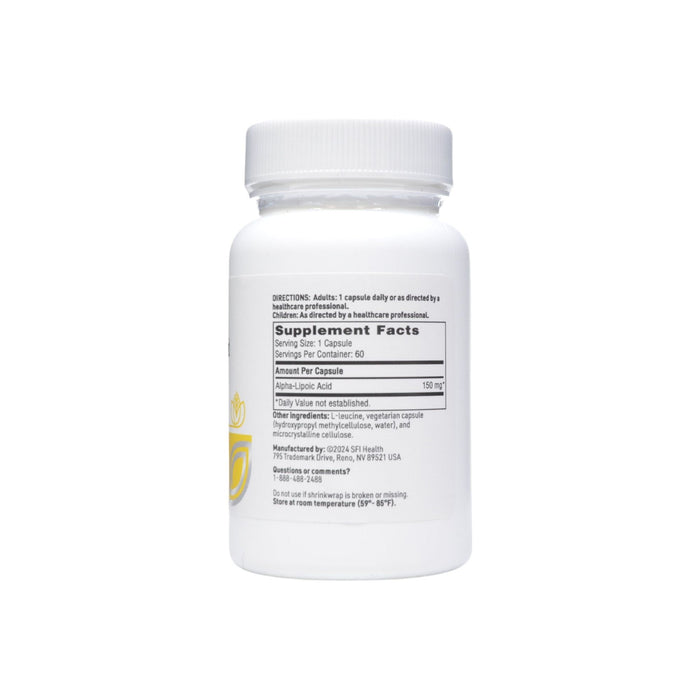 Klaire Labs/SFI Health Alpha-Lipoic Acid 150 mg 60 capsules supplement facts label
