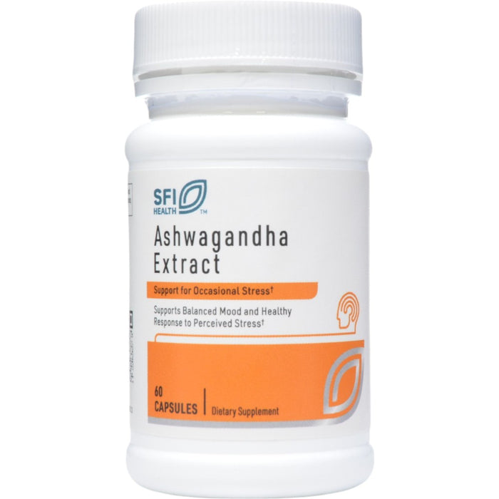 Klaire Labs/SFI Health Ashwagandha Extract 300 mg, 60 capsules, front of bottle