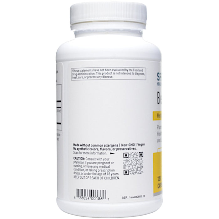 Berberine 500 mg 120 vcaps by Klaire Labs/SFI Health, bottle label