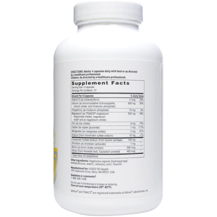 Cal-Assimilate Plus 150 capsules by Klaire Labs/SFI Health, Supplement Facts label