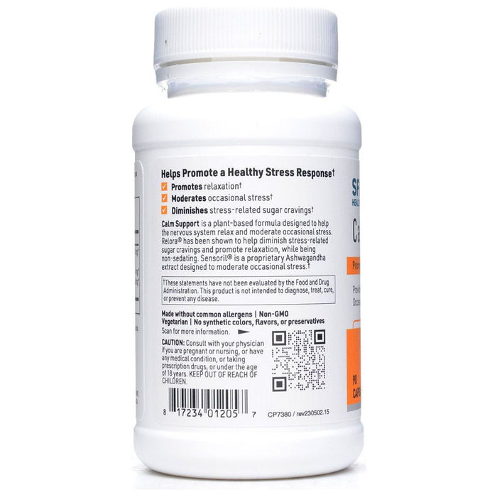 Product label image of Calm Support 90 vcaps by Klaire Labs/SFI Health