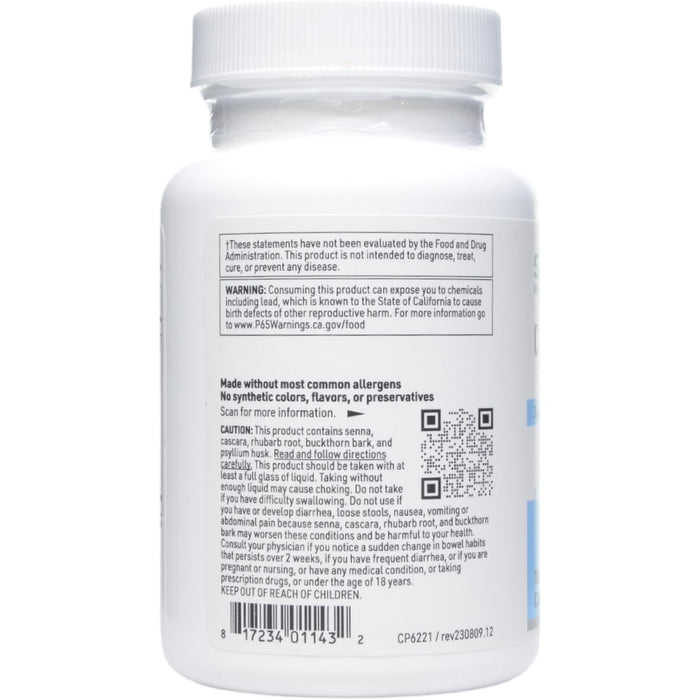 Klaire Labs/SFI Health Colon Cleanse 100 capsules label information panel