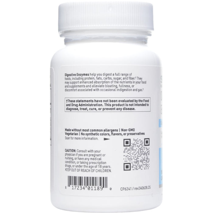 Digestive Enzymes 180 caps by Klaire Labs/SFI Health, bottle label