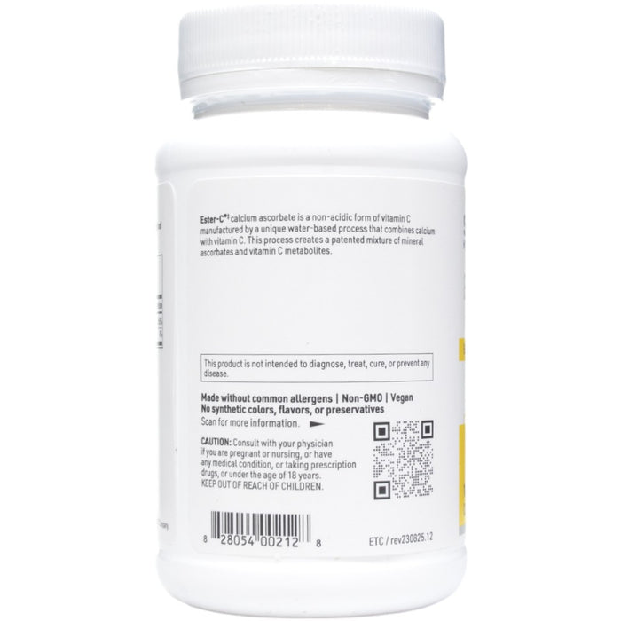 Ester-C 500 mg 100 caps by Klaire Labs/SFI Health, bottle label