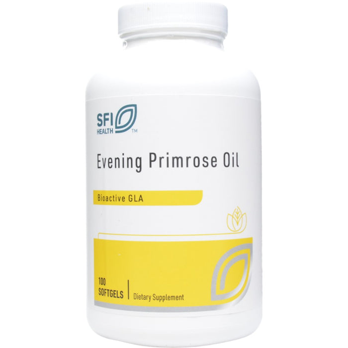 Klaire Labs/SFI Health Evening Primrose Oil, 100 softgels, front of bottle