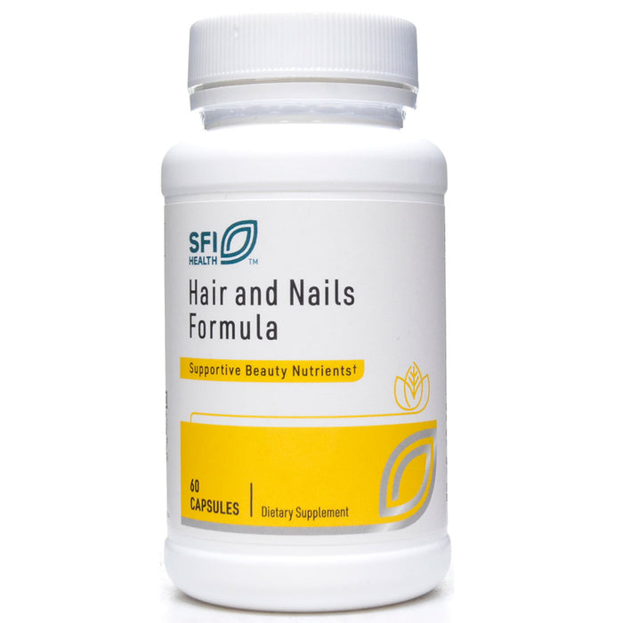 Klaire Labs/SFI Health Hair and Nails Formula, 60 capsules, front of bottle