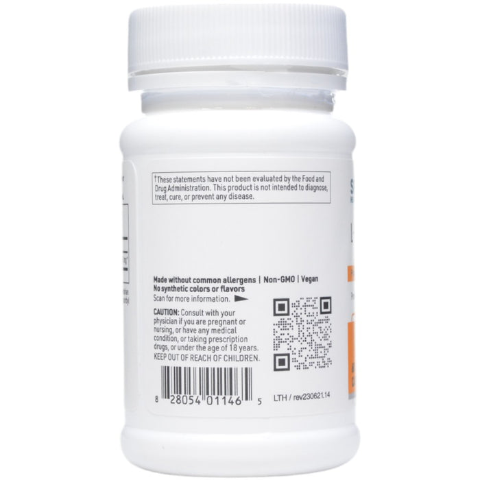 Klaire Labs/SFI Health L-Theanine 100 mg 60 capsules label information panel