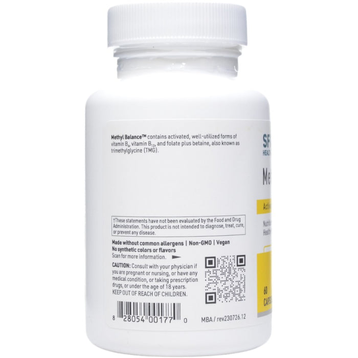 Methyl Balance 60 caps by Klaire Labs/SFI Health, bottle label