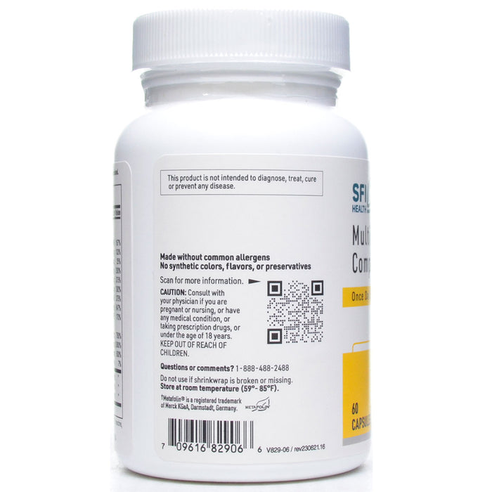 Product label image of Multi-Vitamin Complex 60 vegcaps by Klaire Labs/SFI Health