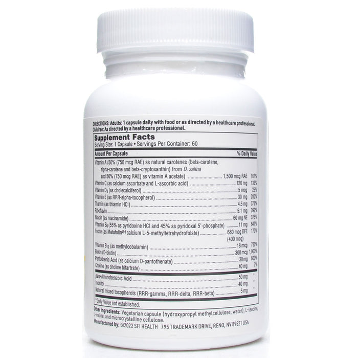 Product label image of Multi-Vitamin Complex 60 vegcaps by Klaire Labs/SFI Health