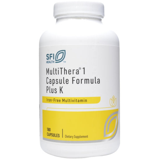 Klaire Labs/SFI Health MultiThera 1 + Vit K, 180 capsules, front of bottle