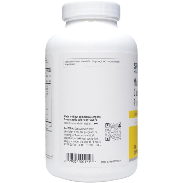 Klaire Labs/SFI Health MultiThera 1 + Vit K 180 capsules label information panel