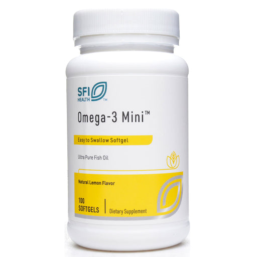 Klaire Labs/SFI Health Omega-3 Mini Fish Oil, 100 softgels, front of bottle