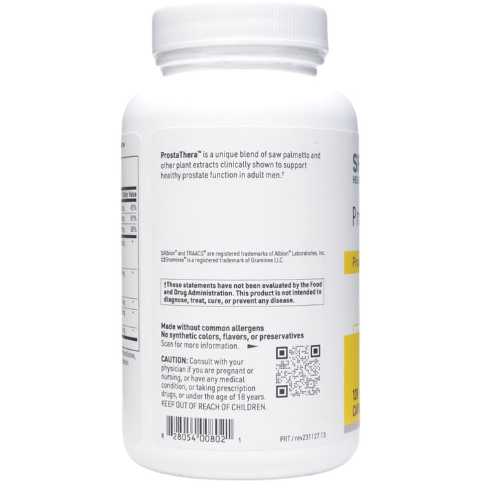 ProstaThera 120 caps by Klaire Labs/SFI Health, bottle label