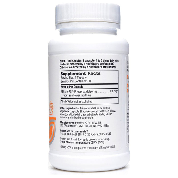 Klaire Labs/SFI Health SeraBella 60 capsules supplement facts label