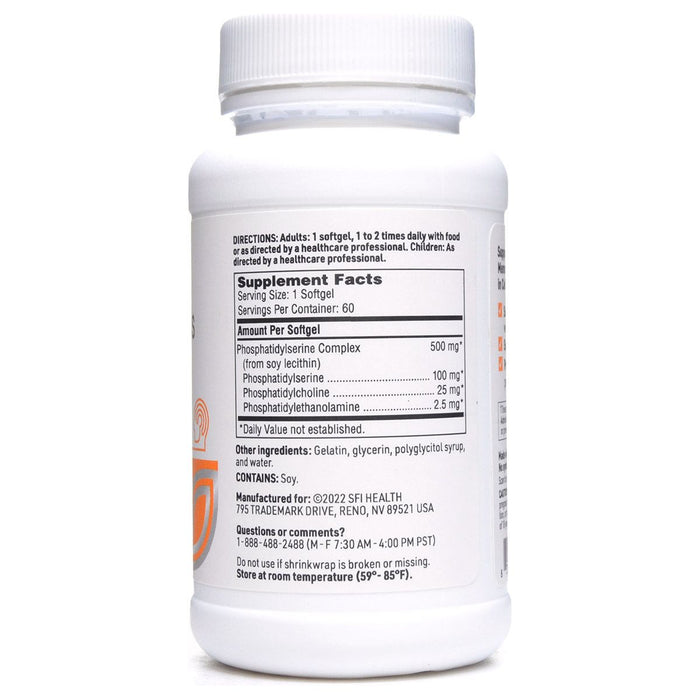 Klaire Labs/SFI Health SeraBella Plus 60 softgels supplement facts label