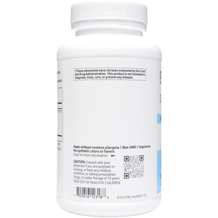Klaire Labs/SFI Health SerenAid 180 capsules label information panel