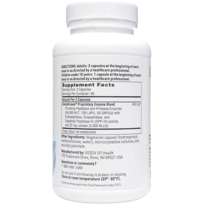 Klaire Labs/SFI Health SerenAid 180 capsules supplement facts label